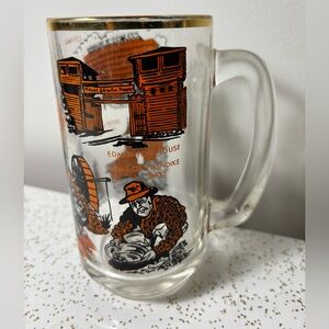 Vintage Dominion glass souvenir mug from Edmonton, Alberta